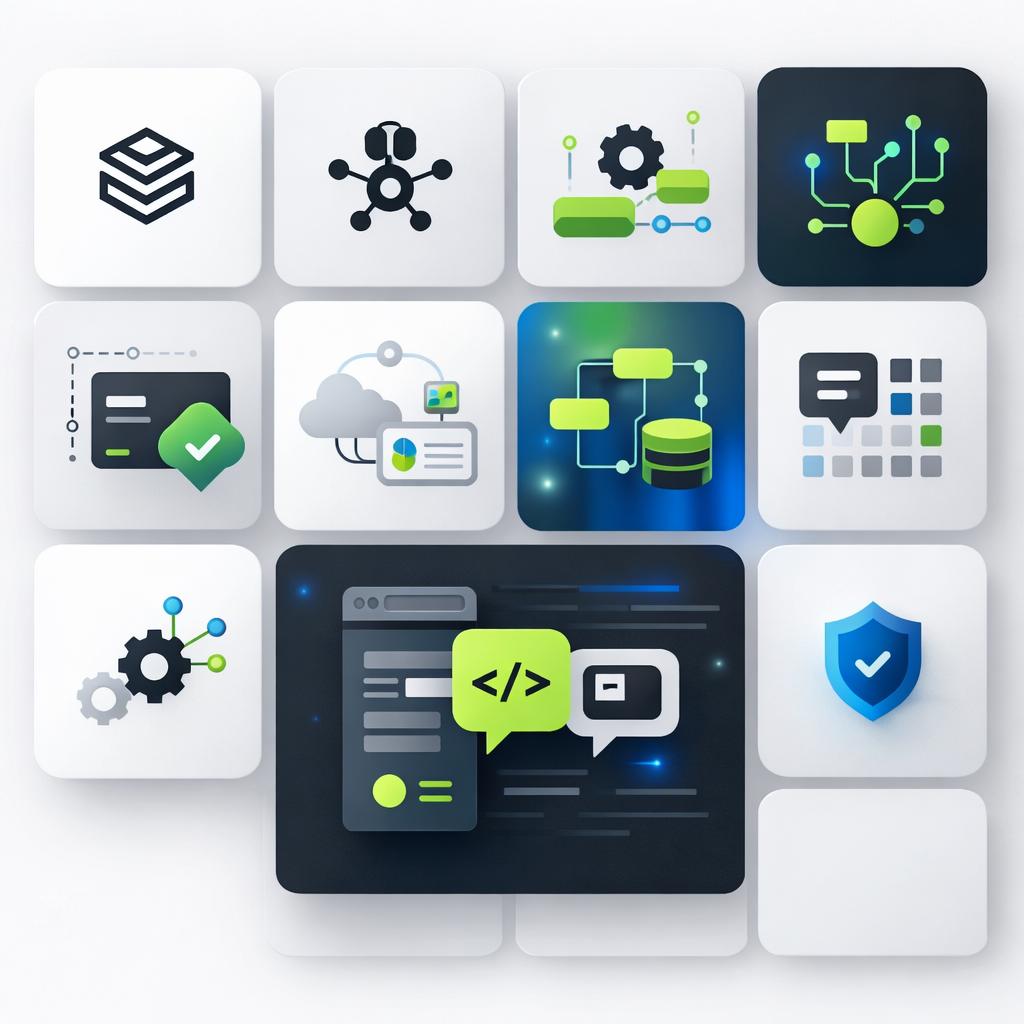 Moderne IT-Visualisierung für Smart Shoring, Softwareentwicklung, KI- und Cloud-Lösungen im B2B-Umfeld