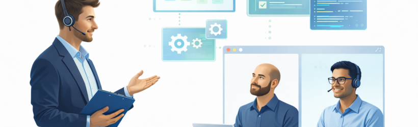 Managed Offshore Teams mit professioneller Projektsteuerung Projektmanager steuert dediziertes Offshore-Entwicklerteam online mit klaren Prozessen und transparenter Zusammenarbeit
